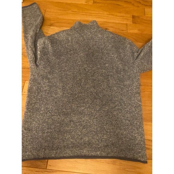 J. Crew, women's high neck, 1/4 zip, long sleeve fleece pullover size large - Picture 5 of 9